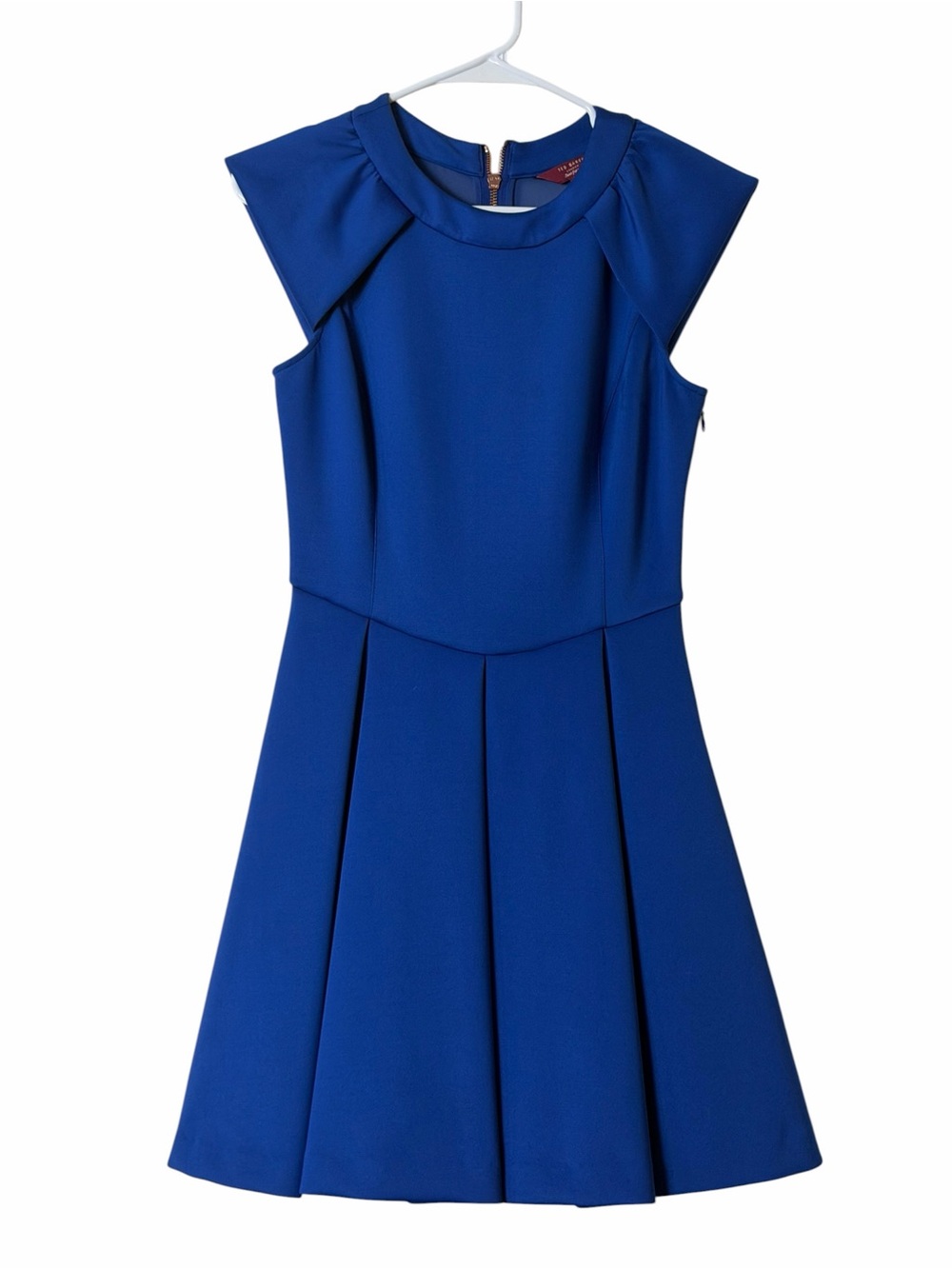 Ted Baker London Fit & Flare Dress Royal Blue Size 2 US 6 Cobalt Blue - Picture 5 of 7